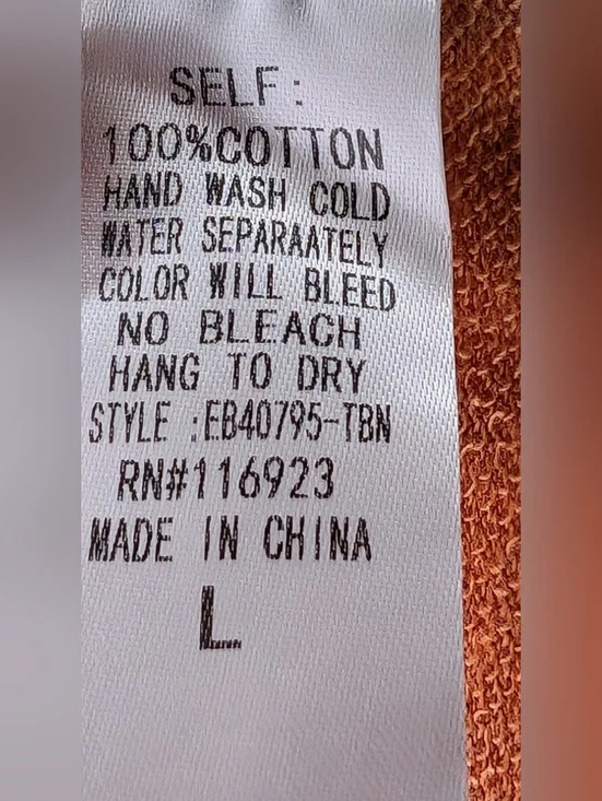 Three Bird Nest • Game On Cargo Wide Leg Pant in Burnt Orange size large - Picture 7 of 7